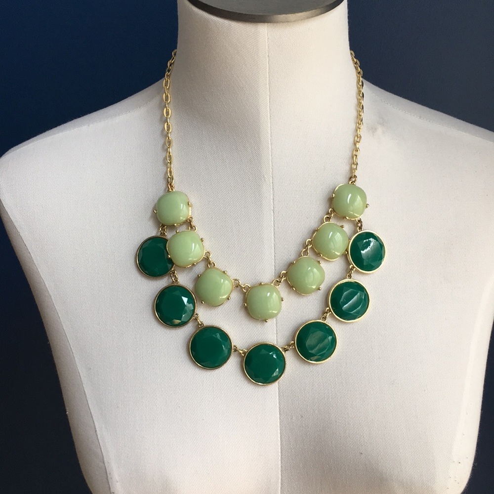 Francesca’s Green Preppy Statement Necklace